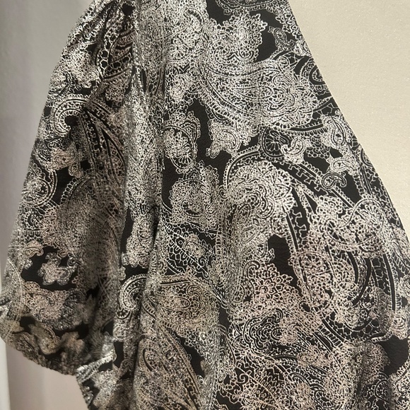 Michael Kors Womens Foil Paisley Wrap Blouse - Picture 14 of 16